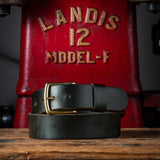 Heavy Duty Leather Work Belt - Olive Wickett & Craig Double Stuffed