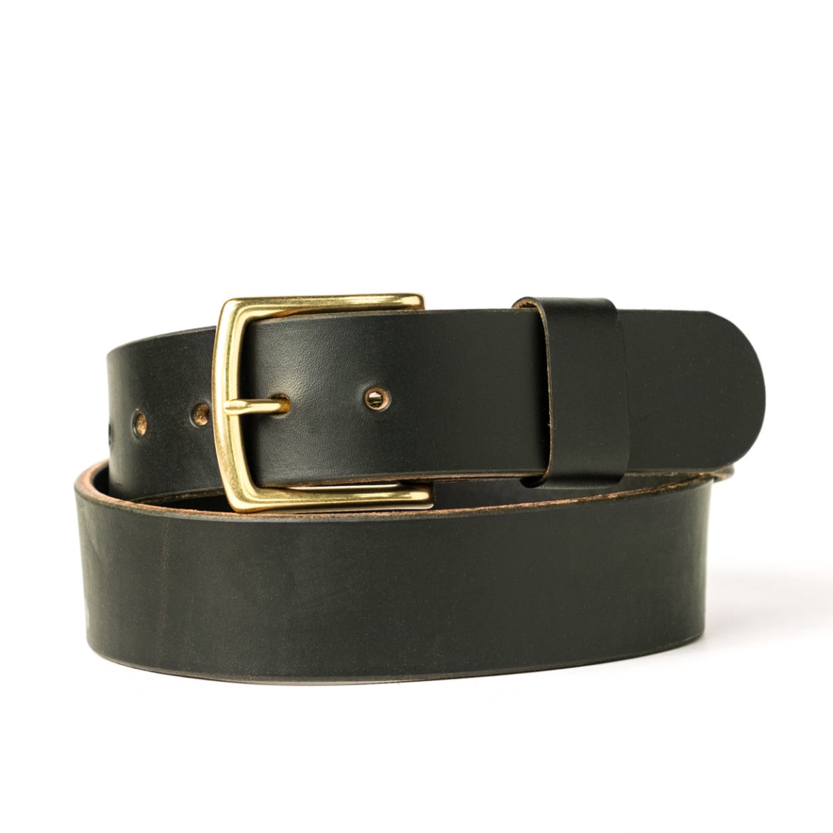 Heavy Duty Leather Work Belt - Olive Wickett & Craig Double Stuffed