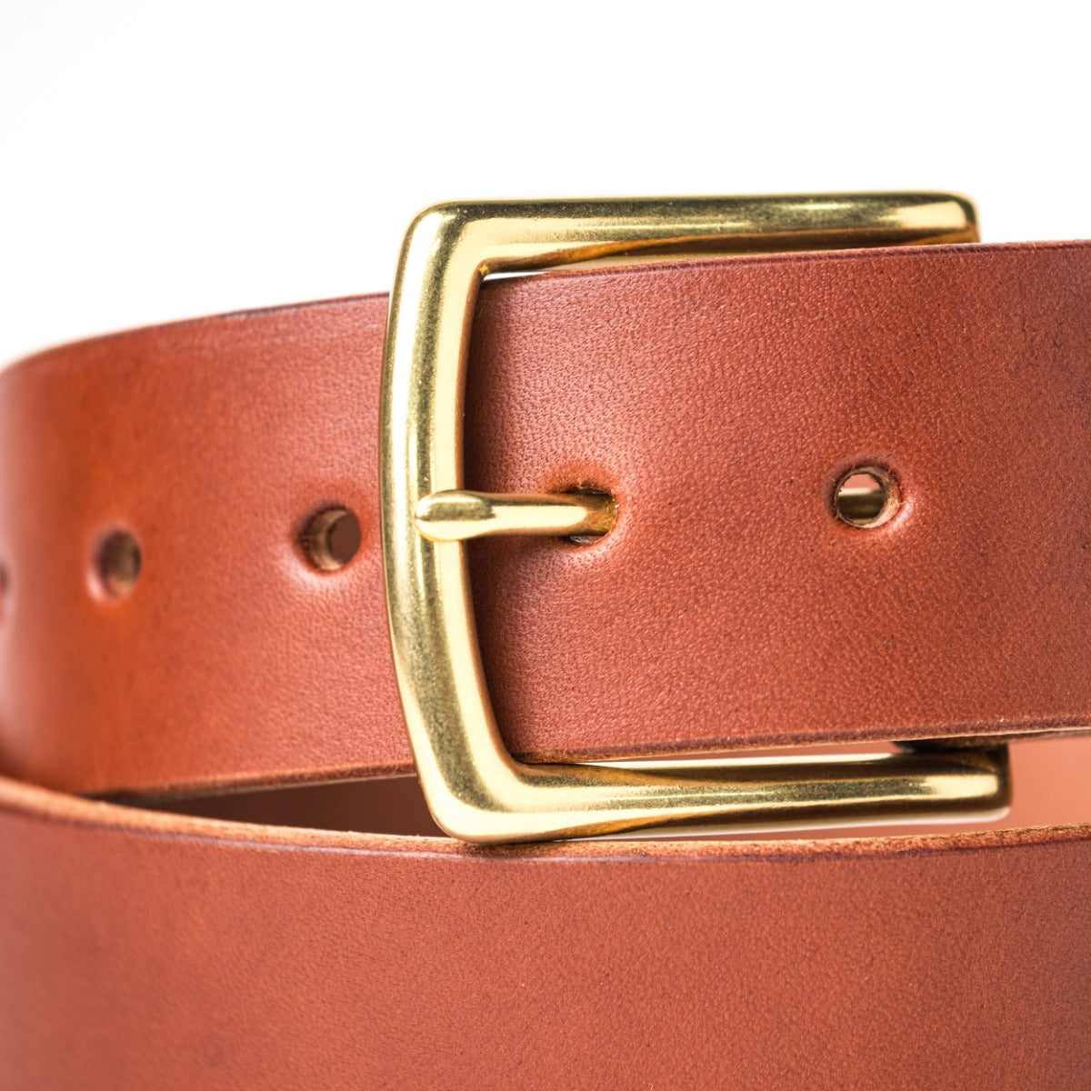 Quick Ship Heavy Duty Leather Work Belt - Medium Brown Wickett & Craig English Bridle
