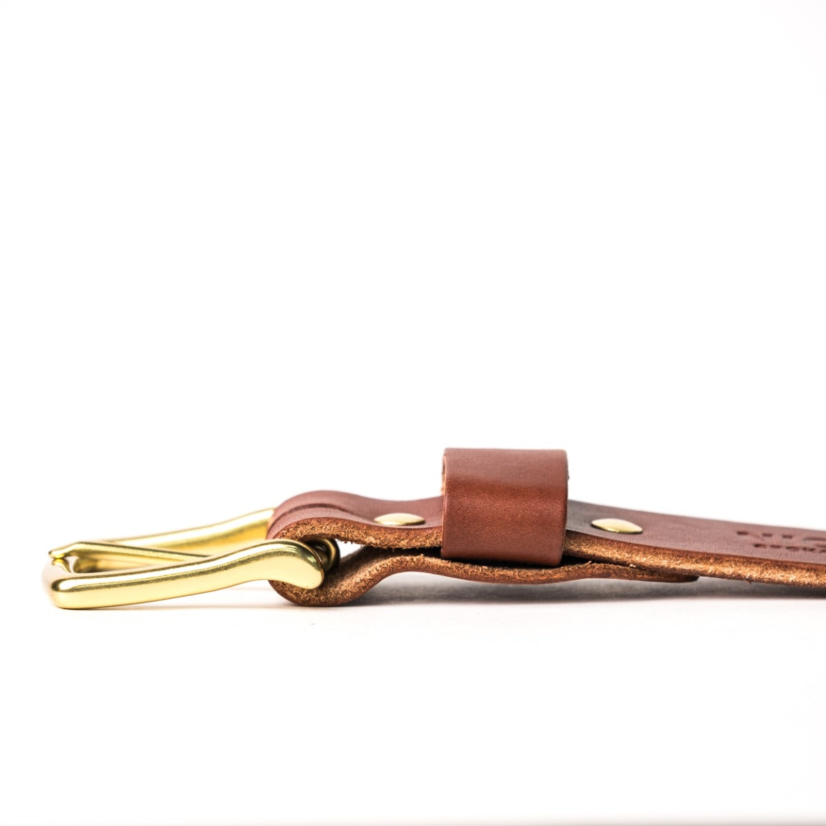 Quick Ship Heavy Duty Leather Work Belt - Medium Brown Wickett & Craig English Bridle