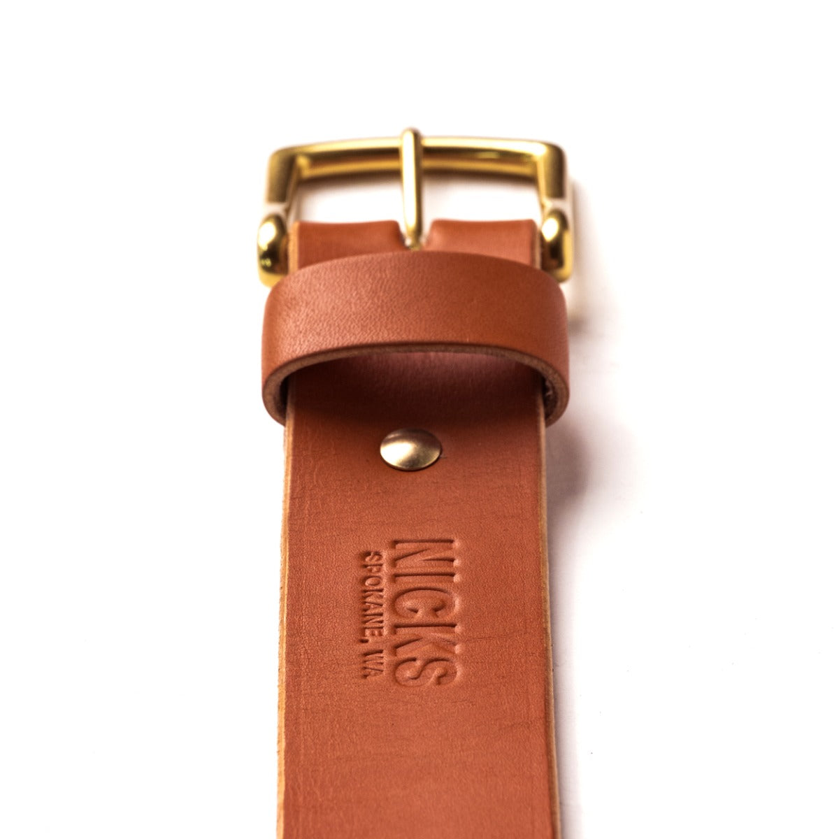 Quick Ship Heavy Duty Leather Work Belt - Medium Brown Wickett & Craig English Bridle