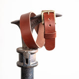 Quick Ship Heavy Duty Leather Work Belt - Medium Brown Wickett & Craig English Bridle
