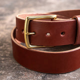 Quick Ship Heavy Duty Leather Work Belt - Medium Brown Wickett & Craig English Bridle