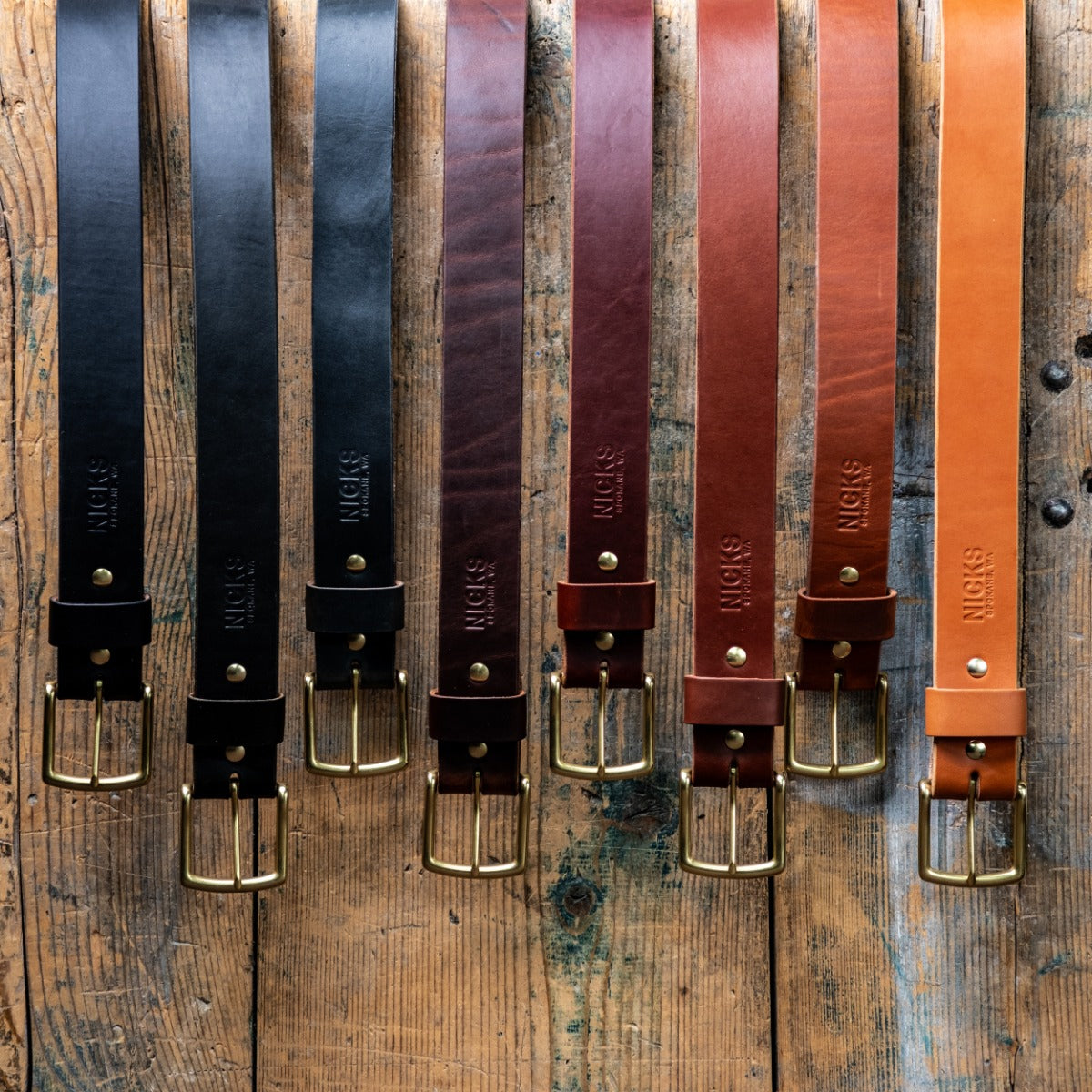 Heavy Duty Leather Work Belt - Tan Wickett & Craig English Bridle