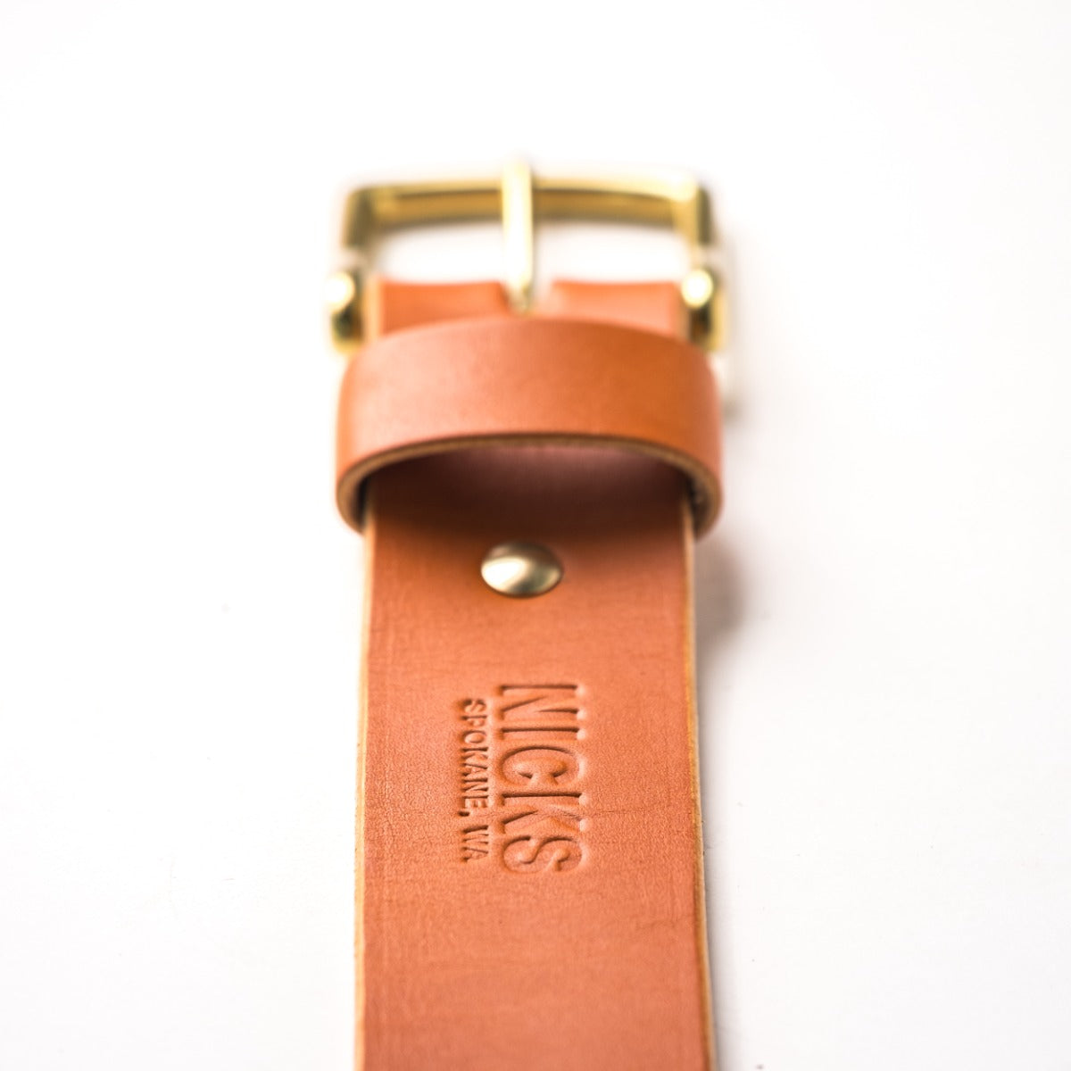 Heavy Duty Leather Work Belt - Tan Wickett & Craig English Bridle