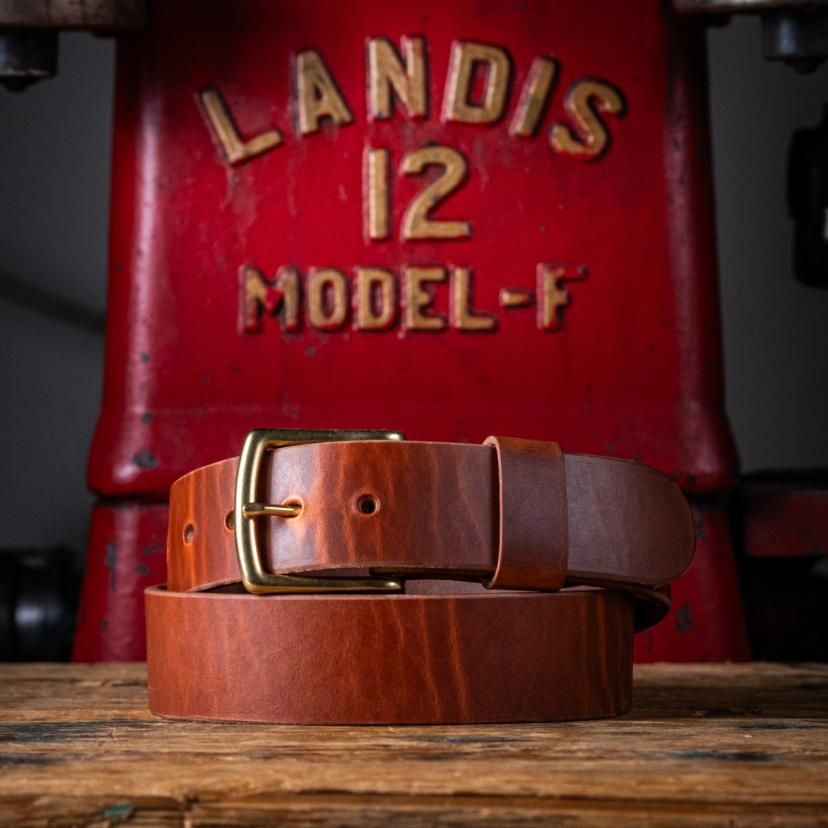 Heavy Duty Leather Work Belt - Natural Wickett & Craig Double Stuffed