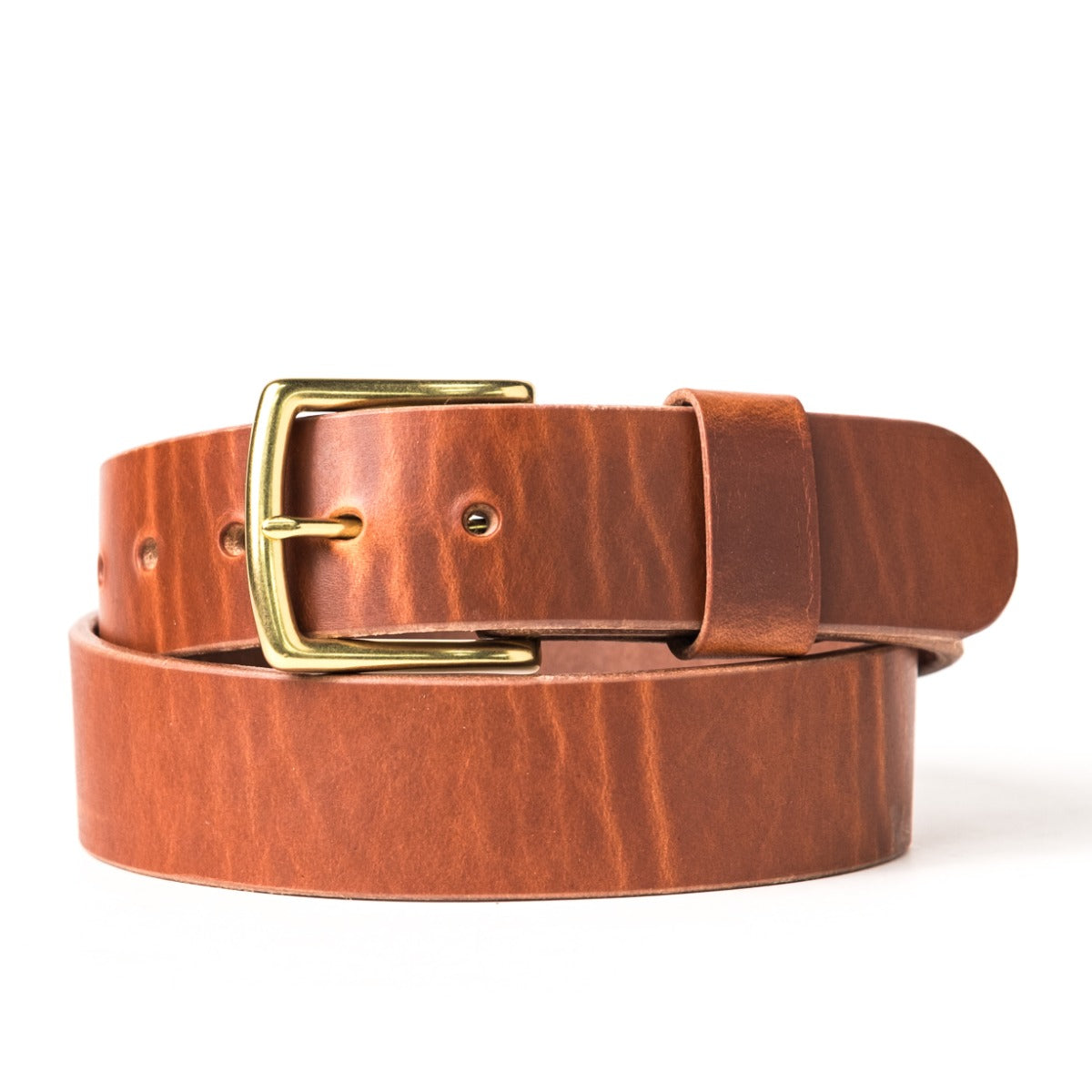 Heavy Duty Leather Work Belt - Natural Wickett & Craig Double Stuffed