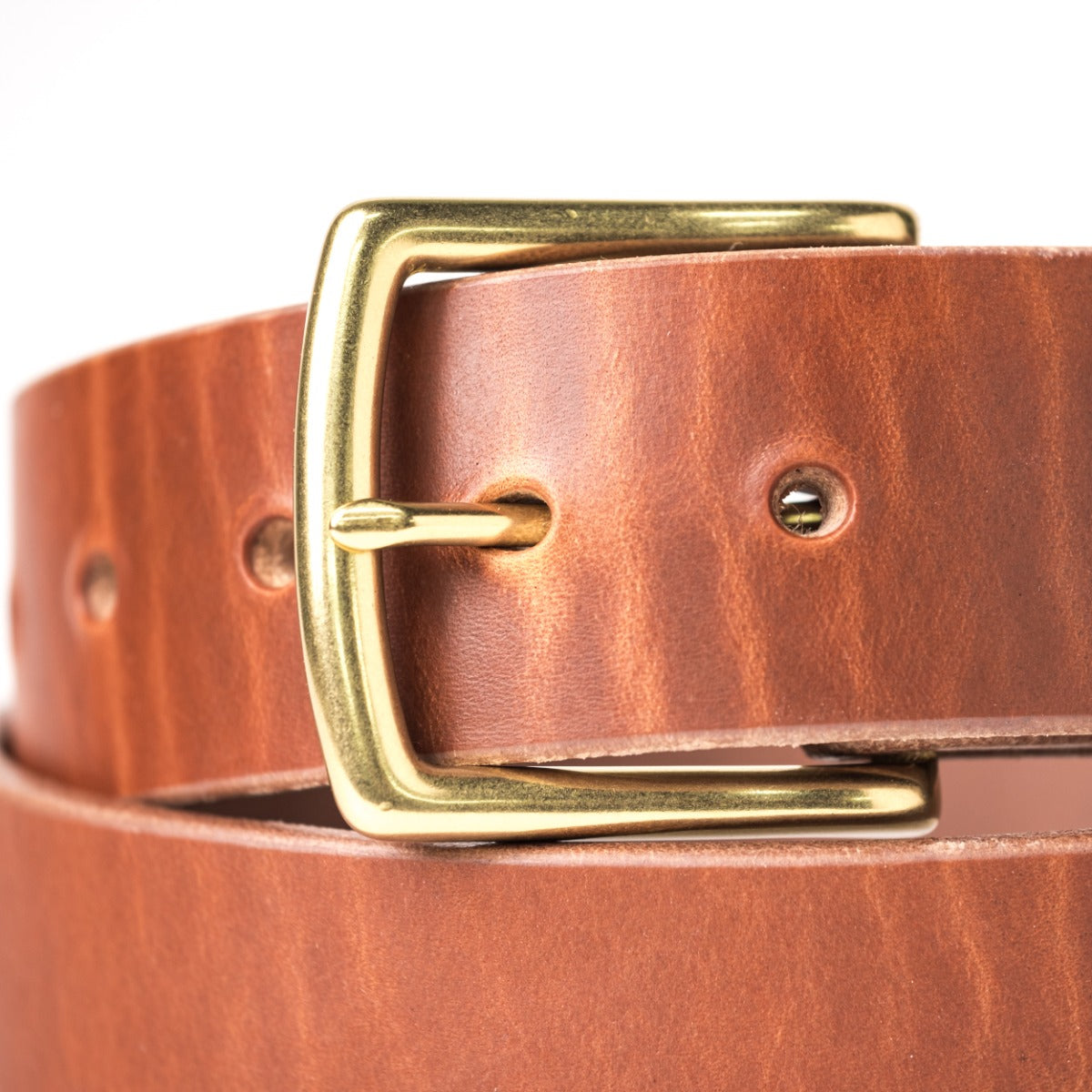 Heavy Duty Leather Work Belt - Natural Wickett & Craig Double Stuffed