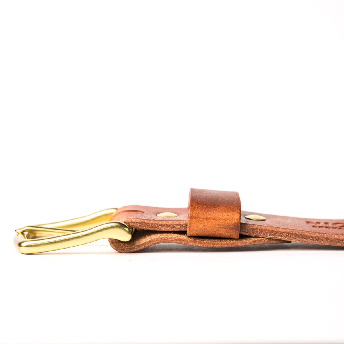 Heavy Duty Leather Work Belt - Natural Wickett & Craig Double Stuffed