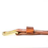 Heavy Duty Leather Work Belt - Natural Wickett & Craig Double Stuffed