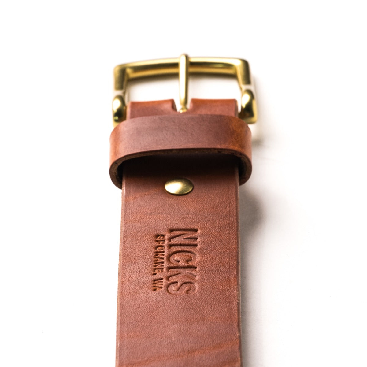 Heavy Duty Leather Work Belt - Natural Wickett & Craig Double Stuffed