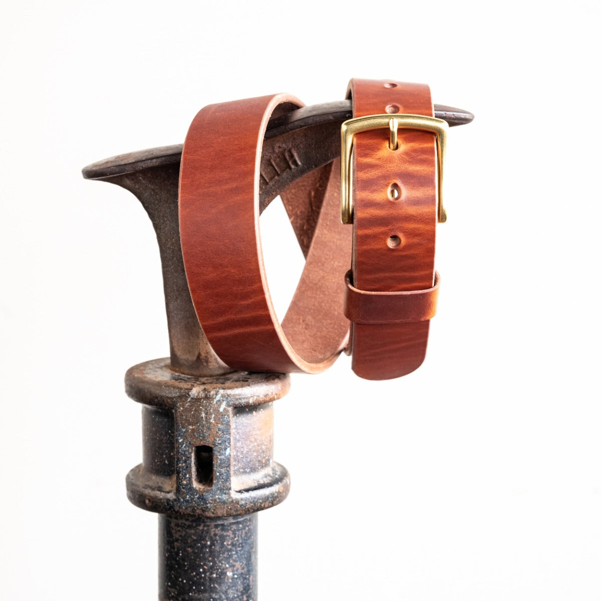 Heavy Duty Leather Work Belt - Natural Wickett & Craig Double Stuffed