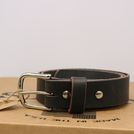 Brand new W&C double stuffed Slate Heritage belt with Nickel hardware 