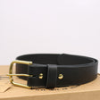 Brand new work belt in black leather with brass buckle