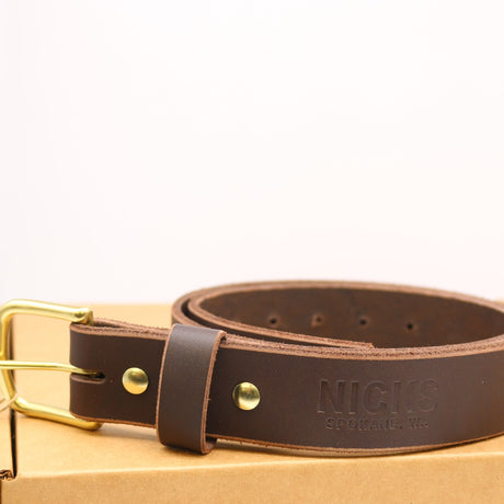 Brand new Walnut work belt with brass hardware 