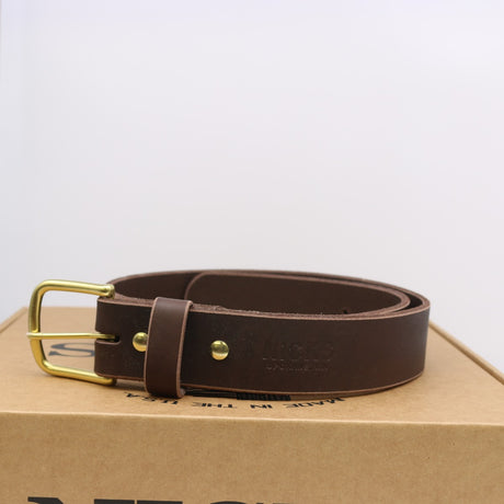 New condition work belt walnut leather 
