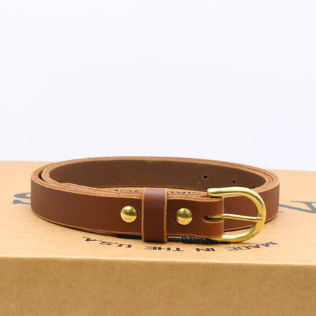 Skinny Belt 40" brass hardware
