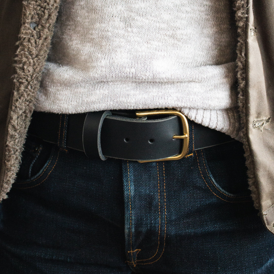 Work Belt - Black - 1 3/4" WIDE - 12-14oz