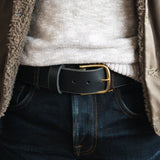 Work Belt - Black - 1 3/4" WIDE - 12-14oz