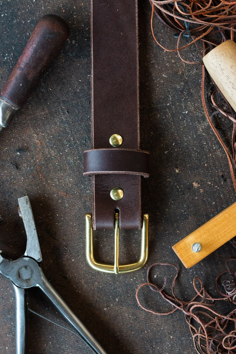 Work Belt - Walnut - 1 1/2" STANDARD - 12-14oz