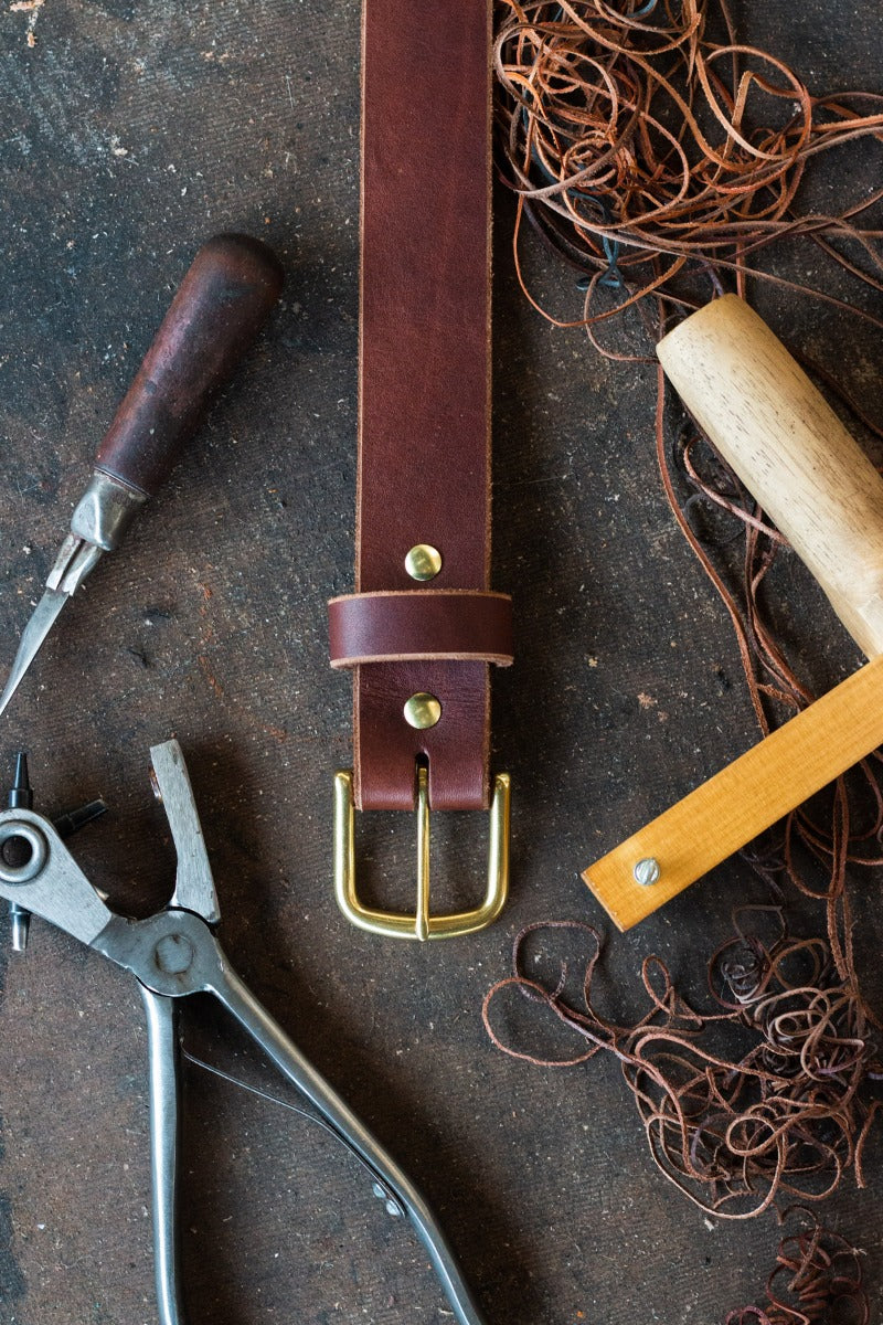 Work Belt - Chocolate - 1 1/2" STANDARD - 12-14oz