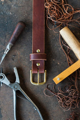 Work Belt - Chocolate - 1 1/2" STANDARD - 12-14oz