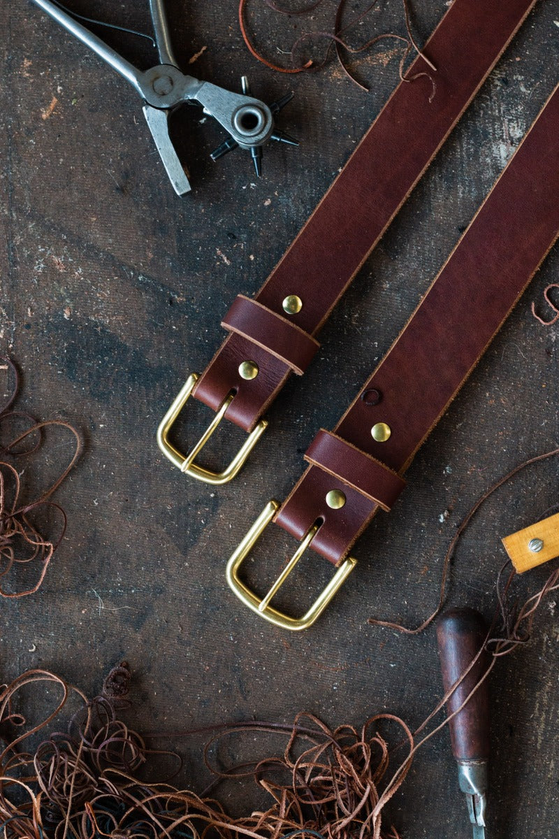 Work Belt - Chocolate - 1 1/2" STANDARD - 12-14oz