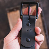 In Stock - Classic Work Belt / 1964 Blackout 1.5” / Waist Size 40 (Belt Size 44)