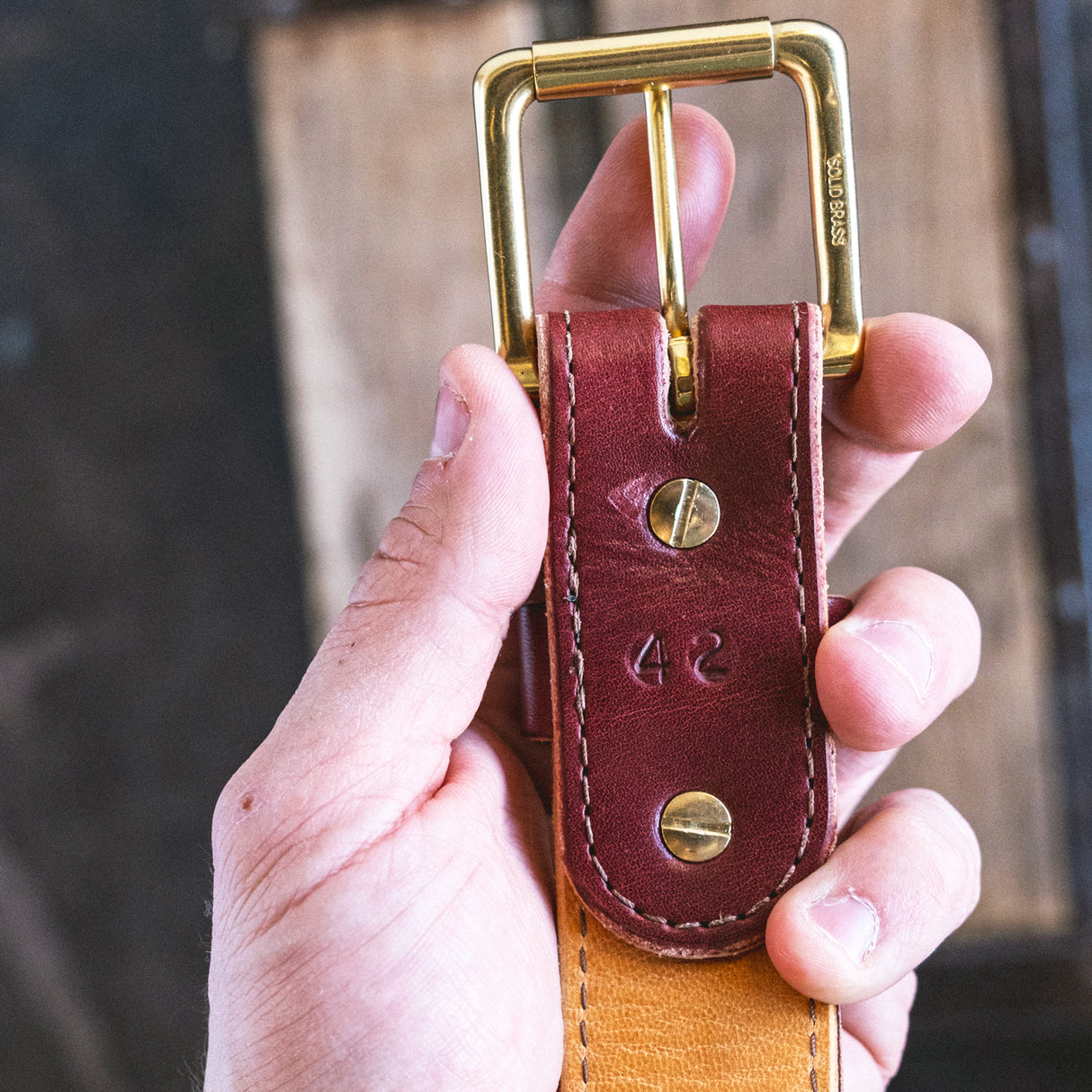 In Stock - Heritage Belt / Burgundy Traditional Harness 1.5” / Waist Size 38 (Belt Size 42)