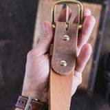 In Stock - Classic Work Belt / 1964 Tan Roughout 1.5” / Waist Size 38 (Belt Size 42)