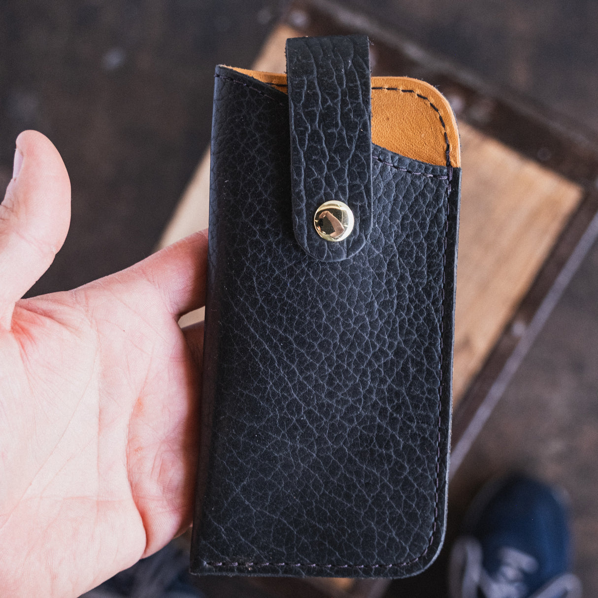 In Stock - Shade Case / Black Shrunken Bison