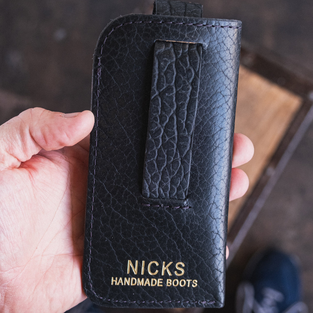 In Stock - Shade Case / Black Shrunken Bison