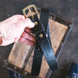 In Stock - Heavy Duty Work Belt / Black Double Stuffed 1.25” / Waist Size 40 (Belt Size 44)