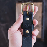 In Stock - Heavy Duty Work Belt / Black Double Stuffed 1.25” / Waist Size 40 (Belt Size 44)