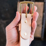 In Stock - Heavy Duty Work Belt / Full Natural 1.5” / Waist Size 30 (Belt Size 34)