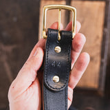 In Stock - Appaloosa Gunslinger Belt / Black Double Stuffed 1.5” / Waist Size 40 (Belt Size 44)