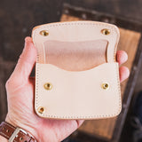 In Stock - Trucker Wallet / Natural Veg Tan / Crooked Stitching