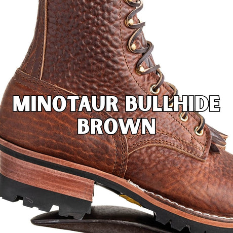 visual example of the minotaur bullhide leather