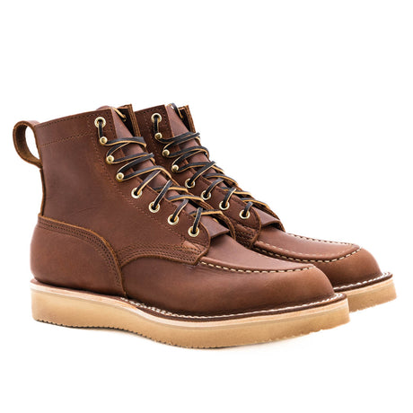 Moc toe wedge sole boot in 1964 brown