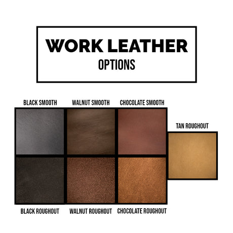 Work leather swatches