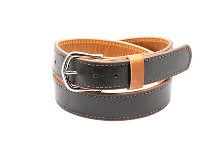 Nicks brown waxed flesh and natural dublin belt