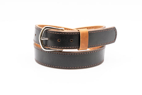 Nicks brown waxed flesh and natural dublin belt