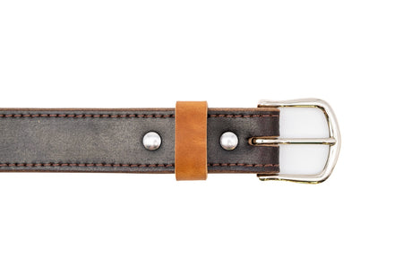 Nicks brown waxed flesh and natural dublin belt