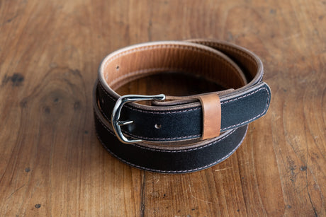Nicks brown waxed flesh and natural dublin belt