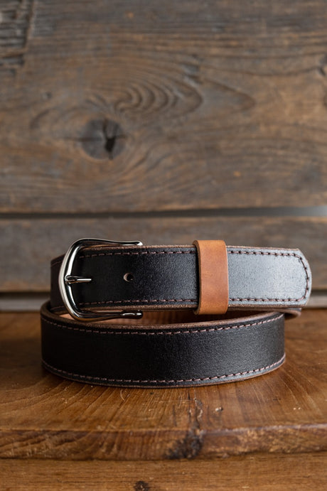 Nicks brown waxed flesh and natural dublin belt