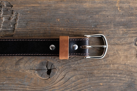 Nicks brown waxed flesh and natural dublin belt