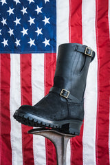 Pullman engineer boot in black