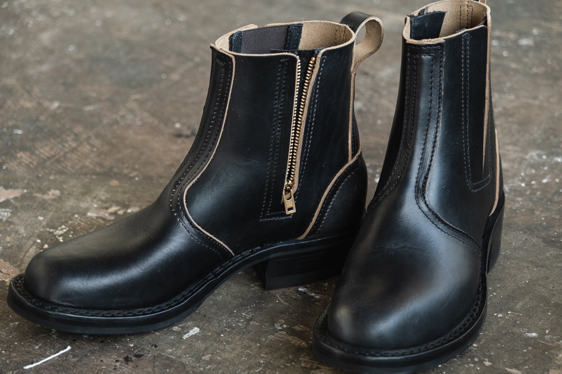 新品 HIAND Chelsea Long Boots 24 Buy Black Standard/Wide Fit