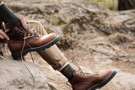 Ridgeline hiking boot on the trail