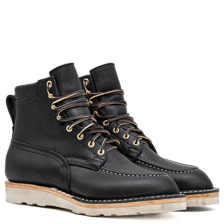 Black wedge sole work boot